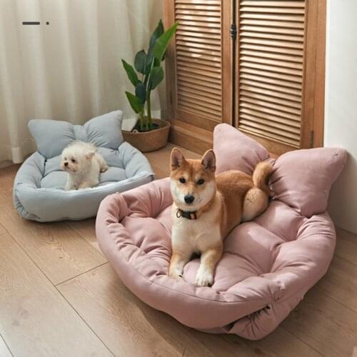 2021 Latest Design Dog Bed Dog Cushion Available in 4 Colors and 3 Sizes, With Pillow Attached