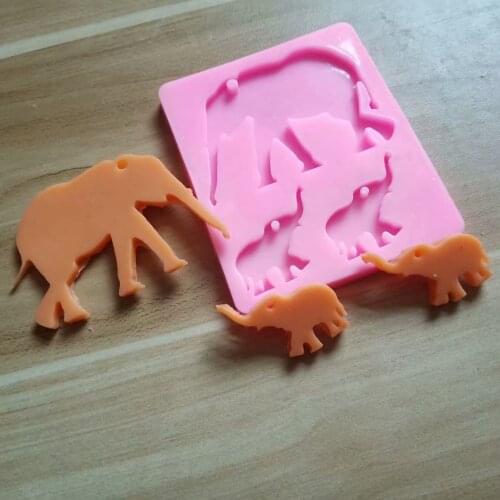 The New Elephant Shape Fondant Baking Silicone Mold DIY Racing Remote Control Modeling Gift Chocolate Cake Decoration Mould