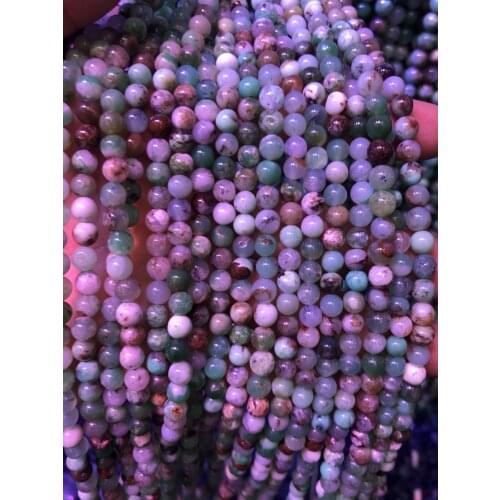 Wholesale 100% Natural Green Chrysoprase 6mm 8mm Round Gem Stone Loose Beads 15.5" for jewelry diy