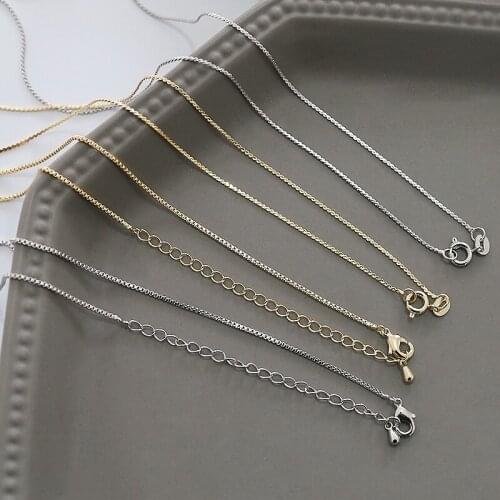 Tight thin chain snake bone chain 14k copper-clad gold color-preserving adjustable necklace diy handmade jewelry accessories