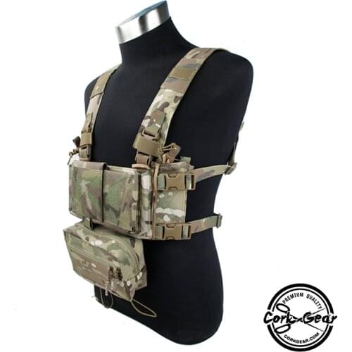 Cork Gear MK4 Chest Rig Modular Tactical Vest w/ Mag Pouch Lightweight Military MultiCam 031