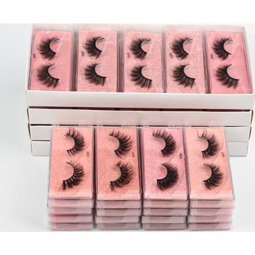Wholesale 20/30/40/50/100 pairs bulk mink eyelashes natural false eyelash extension fluffy 3d faux lashes cruelty free make up