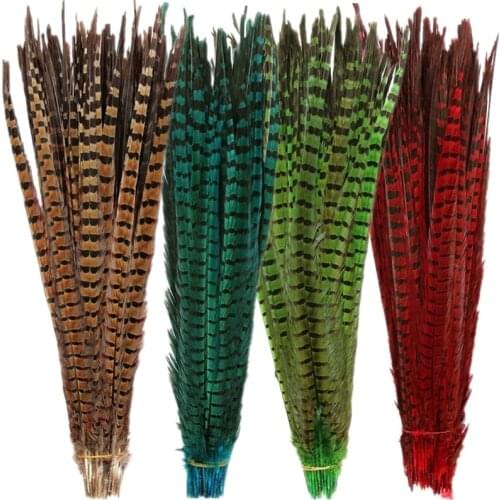 Ringneck Pheasant Tail Feathers for Decoration 50-55cm 20-22" Carnaval Natural Pheasant Feathers for Crafts Feather Decor Plumas