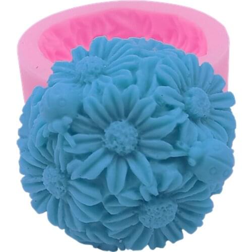 Sunflower Design Silicone Soap Mold Candle Mold DIY Silicone Molds for Soap Making