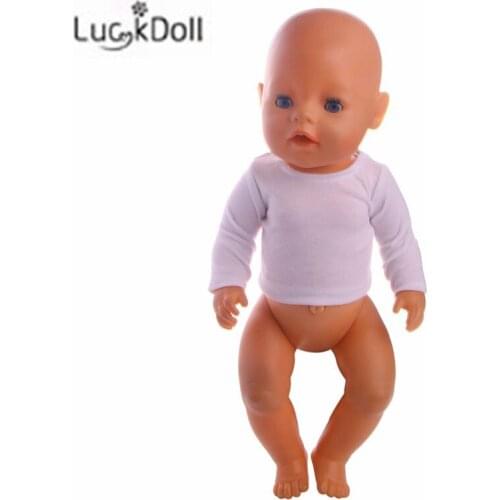 LUCKDOLL Cute Shirt Fit 18 Inch American 43cm Baby Doll Clothes Accessories,Girls Toys,Generation,Birthday Gift