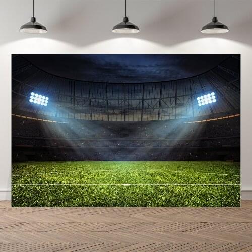 SeekPro Sports Football Field Stadium Grassland Customized Baby Birthday Boy Backdrop Vinyl Photography Background Photo Studio