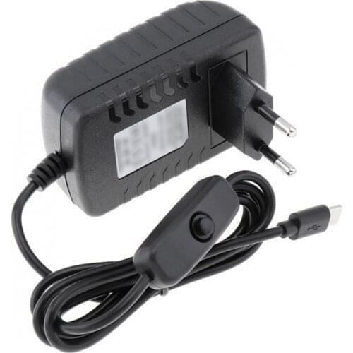 5V3A USB Type-C Charger Raspberry PI 4 Model B 5V/3A 3000mA Power Adapter PSU Power Supply Power Source Unit Switching Socket