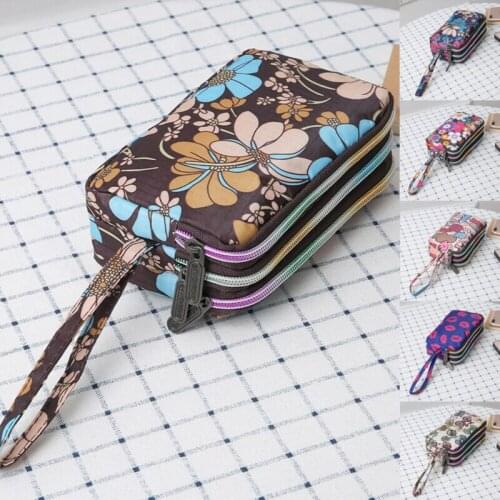 Womens Wallets Canvas Waterproof Phone Purse Wallets Wristlet Case Handbag Clutch Cosmetic Makeup Bags