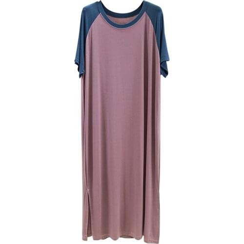 Women Nightgowns Summer Sleepwear Casual Night Dresses Plus size Short Sleeve dresses women Loose Nightdress Home Clothes