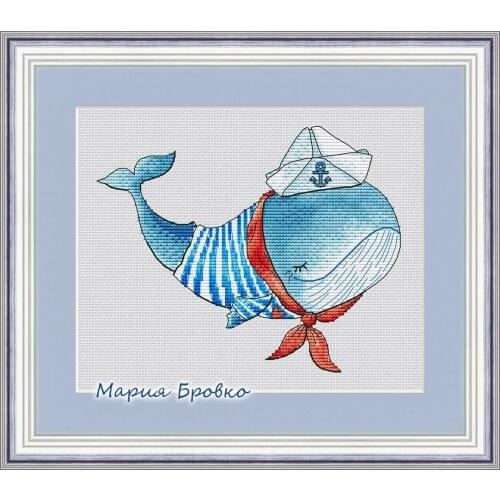 ZZ Little Pirate Counted Cross Stitch Kit Cross stitch RS cotton with cross stitch Little whale