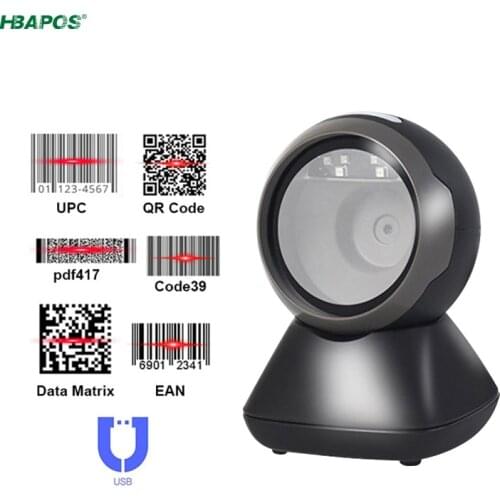 2D Barcode Scanner Image Platform scanner 1d 2d qr code reader barcode Desktop USB Omnidirectional barcode scanner