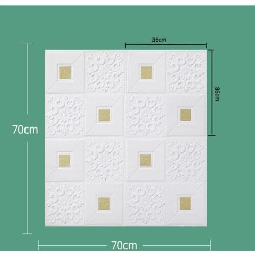 3D Wall Sticker Stereo Ceiling Panel Roof Decor Foam Wallpaper Self-adhesive Waterproof DIY Living Room Decoration TV Background