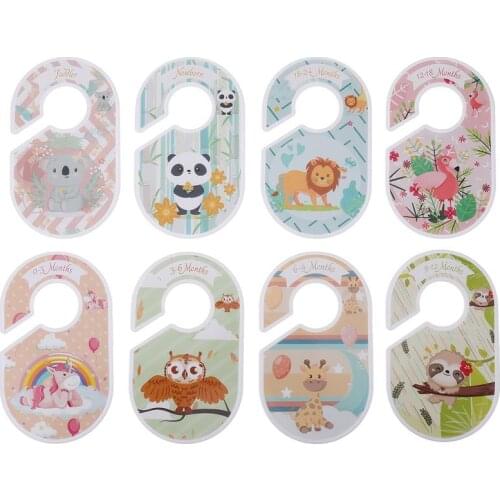 8pcs Baby Clothing Size Dividers Cartoon Size Dividers Wardrobe Dividers