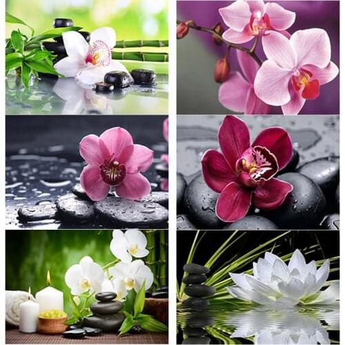 New 5D DIY Diamond Painting Crafts Art Gift Bamboo Flower Embroidery Cross Stitch Rhinestones Full Square Round Drill Home Decor