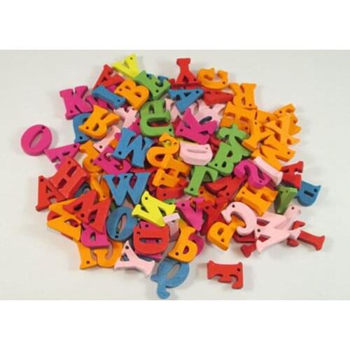 Free shipping, 200pcs wholesale high-quality multicolor wood uppercase pendant die cutting Angle 017027010