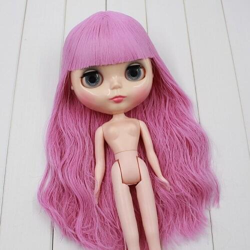 Free shipping cost Nude blyth Doll, purple hair ksm 054 Factory doll ,Suitable For DIY Change BJD Toy For Girls