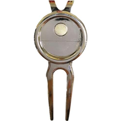 In Stock Zinc Alloy Material Shiny Silver Casting Divot Repair Tool also Accept Customized Logo Golf Divot
