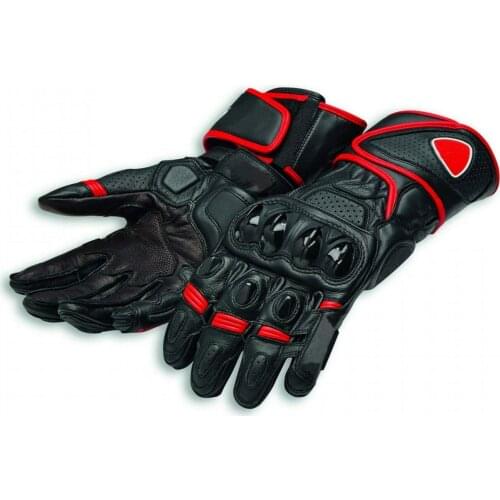 Black 100% Genuine Leather Speed Evo C1 Motorcycle Gloves Racing Gloves Driving Motorbike Gloves Original Cowhide Gloves