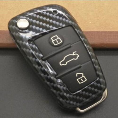 For Audi Q3/A3/A1/S3/TT/Q7 fold Baking varnish Car Key Case Cover Shell Bag