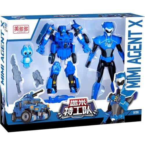 MiniForce Transformation Action Figure Toys Agent Toys X Volt Semey Air Force With Small Kids Toys For Boys Gifts Blue Style