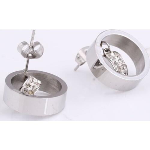 2021 Hot Sale Fashion New Micro-set crystal titanium steel Crystal from Swarovskis 2 Colors Fit Women and female For Party