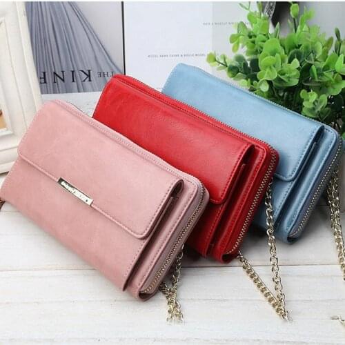 Hot Selling Women Crossbody Bag Fashion PU Leather Card Holder Wallet Over Shoulder Purse -B5