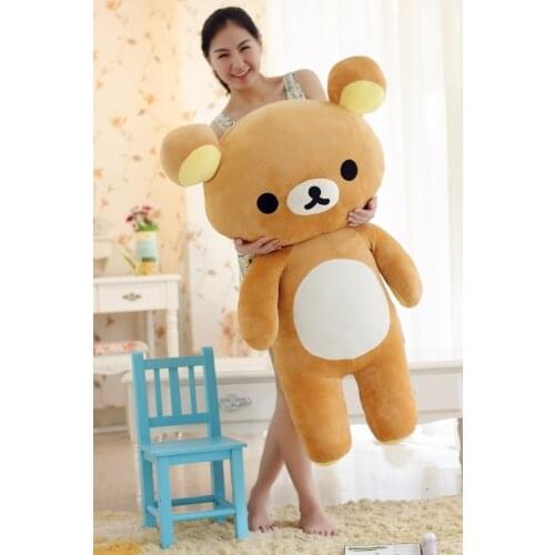 Filling toy , large 110cm Rilakkuma bear plush toy relax teddy bear soft throw pillow birthday gift w5308