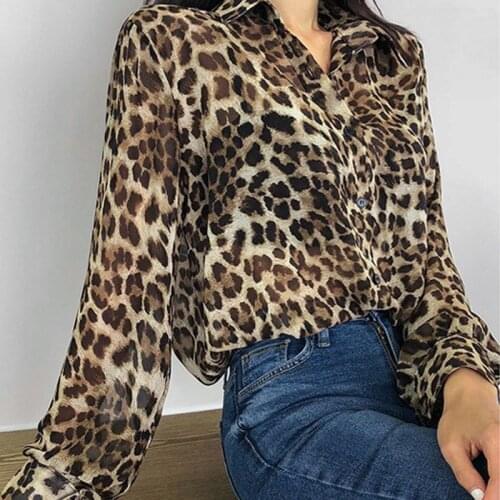 JSXDHK Leopard Blouses