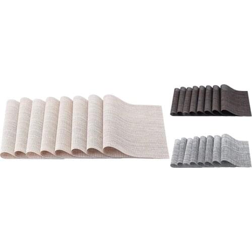 Placemats, Set of 8 Heat Resistant Stain Resistant Anti-Water Non-Slip Placemats for Dining Table, Washable