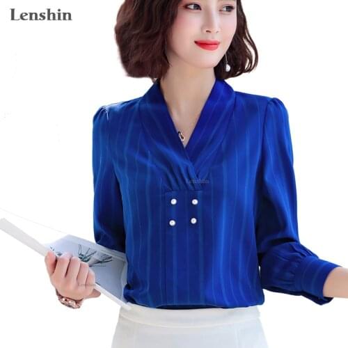 Блузки в полоску Lenshin China At AliExpress