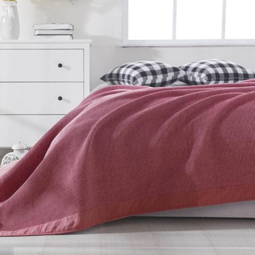 Summer Pure Cotton Waffle Air Condition Towel Blanket for Single Double People Soft Nap Cozy Blankets Travel Office Bed Cover