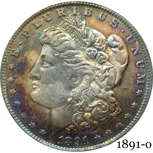 United States Of America 1891 O Morgan One Dollar US Coin Liberty Cupronickel Silver Plated In God We Trust Copy Coin