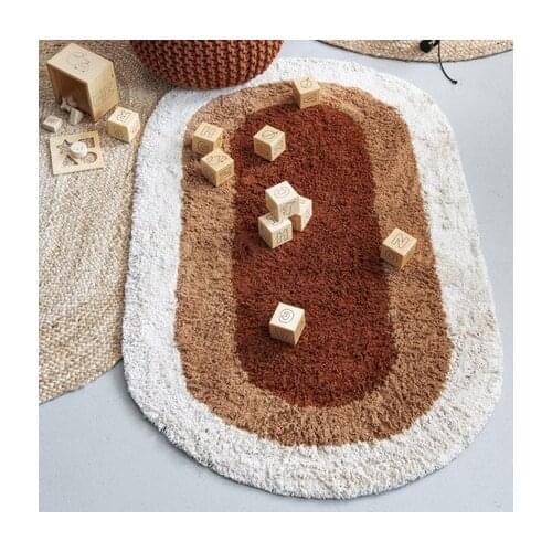 Cartoon Rainbow Bathroom Mat Nordic Fluffy Carpet Tub Side Rug Room Floor Absorbent Anti Slip Pad Bathmat Doormat Home Decor