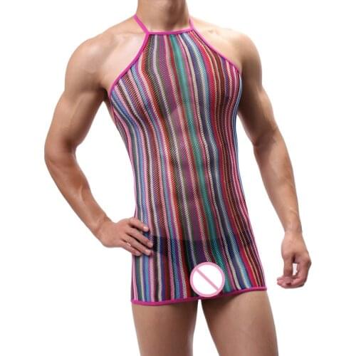 Male Chemises Mens Lingerie Erotic Dress Plus Size Sexy Underwear New Sexy Sleepwear Hot Erotic Nightwear Husband Sexy Costumes