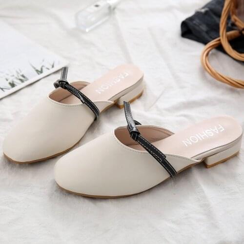 Embroidered Floral Women Mules Shoes 2021 Ethnic Embroidery Ladies Summer Slides Metal Decoration Flats Slippers Woman Sandals