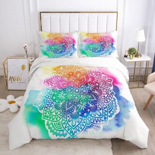 Duvet Cover Set Bedding Sets Flower Comforther Cases Quilt Covers Pillow shams 3D Bohemian King Queen Full Twin Size Bed Linen