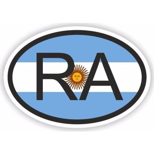 Argentina RA Country Creative Car Sticker Accessories Vinyl PVC 11cm*7cm Motorcycle Waterproof Windshield Car Styling Decal