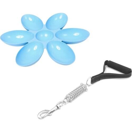 Traffic Handler - Short Dog Leash With Traffic Handle With Pet Bowls Food Feeder Small Dog Water Bottle Anti Dog Bowl