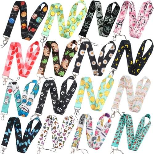 P5710 Dongmanli Famous Planets Lanyard Keychain ID Card Pass Gym Mobile Phone USB Badge Key Ring Holder Neck Straps