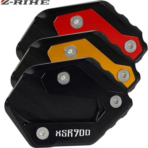 Motorcycle CNC Foot Side Stand Pad Plate Kickstand Enlarger Support Extension For Yamaha XSR900 Tracer900 Tracer 900 2015-2021