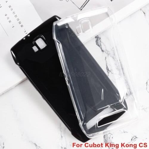 Transparent Phone Case For Cubot KingKong CS Back Cover Ultra-thin Soft Black TPU Case with Tempered Glass For Cubot KingKong CS