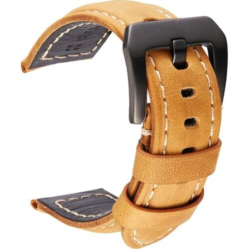 Vintage Genuine Leather Watch Band Crazy Horse Leather Watch Straps 20mm 22mm 24mm 26mm Watch Bracelet Men Watchbands