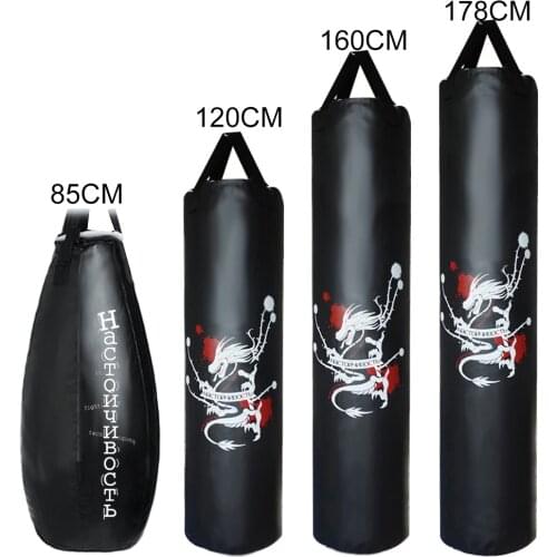 Height 85 to 178cm Sanda Boxing training PU Leather empty Sandbags,fitness sand bag Punching Bag PU Leather more comfortable