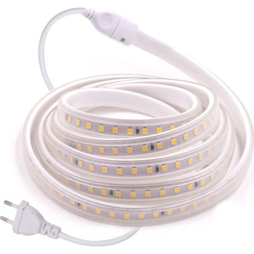 LED Strip Light 2835 120Leds/m Flexible Tape With EU UK US Plug 110V 220V IP67 Waterproof Ribbon String Lamp For Home Decor