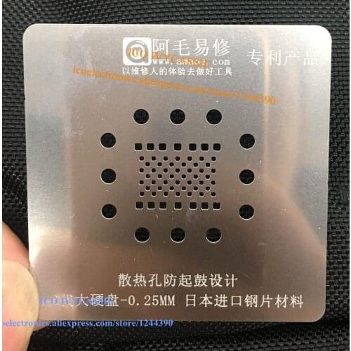 For iPhone 6 NAND Flash Memory IC BGA Stencil Reballing Chip Direct Heating Template Tin Plant Steel 0.25mm Thickness