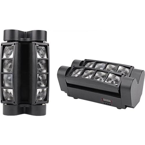 Eight Eyes RGBW Mini Moving Head Beam Light Sound Activated Disco Stage Light for Parties EU