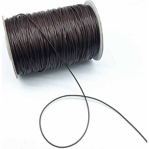 0.5-2.5mm Deep Coffee Waxed Cord Waxed Thread Cord String Strap Necklace Rope Beads for Jewelry Making DIY Handmade Accessories