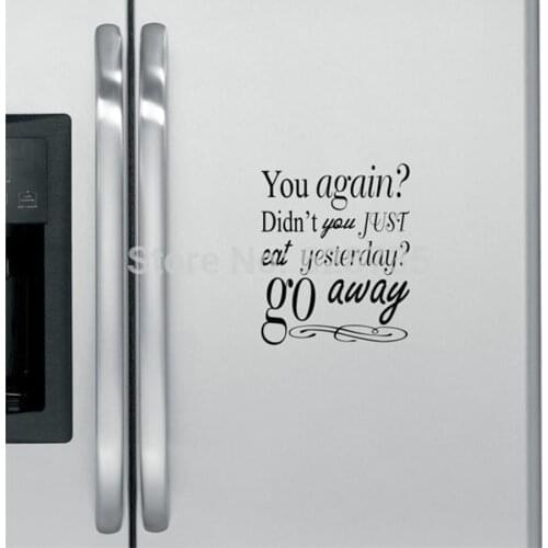 "You again?..."Creative Funny Joke Fridge Decals,Funny Refrigerator Sticker Decor