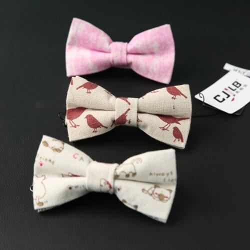 High quality fashion new designer bow tie mens women cotton linen bowties for wedding party 11x6cm 10pcs/lot