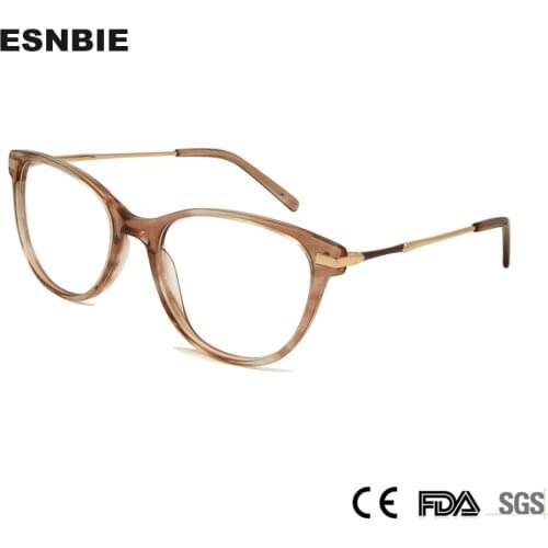 Luxury Green Ladies Eye Glasses Frames For Women Cat Eye Eyeglass Frame Clear Designers Acetate Spectacles Frames Myopia Optical